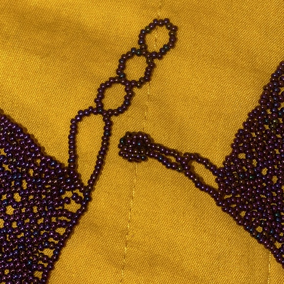 HANDMADE Purple beaded necklace - Picture 4 of 4
